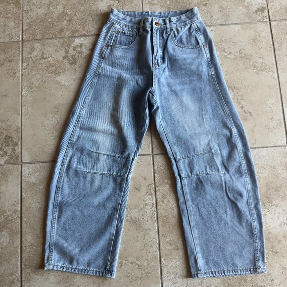 Denim - Fashion Barrel Jeans Light Denim High Rise Loose Fit XS